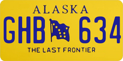 AK license plate GHB634