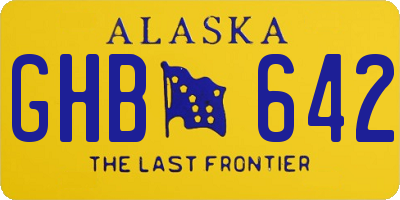 AK license plate GHB642