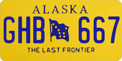 AK license plate GHB667
