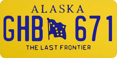 AK license plate GHB671