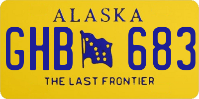 AK license plate GHB683