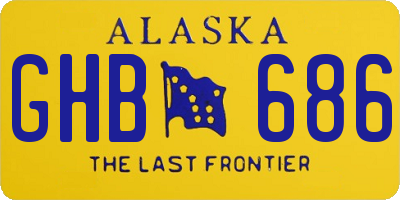 AK license plate GHB686
