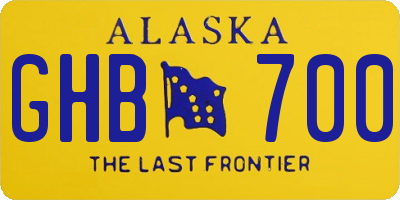 AK license plate GHB700
