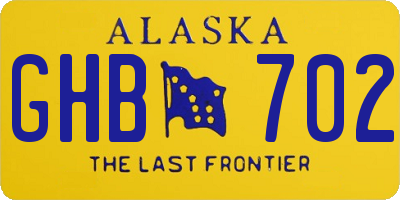 AK license plate GHB702