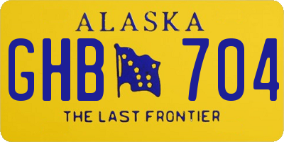 AK license plate GHB704