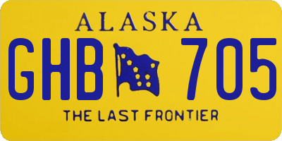AK license plate GHB705