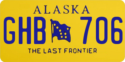 AK license plate GHB706