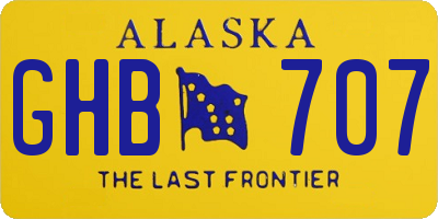 AK license plate GHB707