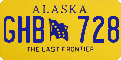 AK license plate GHB728