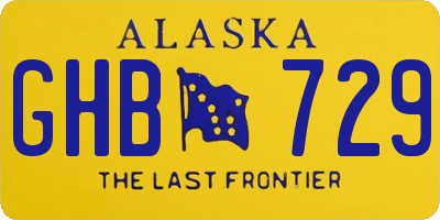 AK license plate GHB729