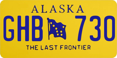 AK license plate GHB730
