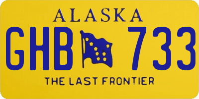 AK license plate GHB733