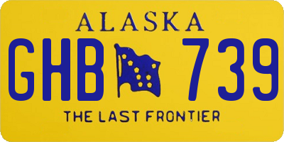 AK license plate GHB739