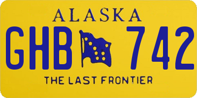 AK license plate GHB742