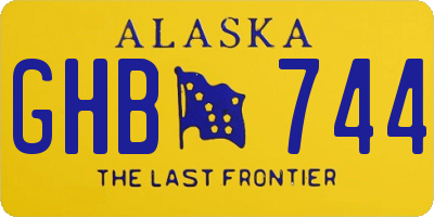 AK license plate GHB744
