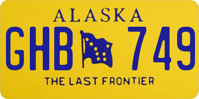 AK license plate GHB749