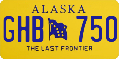 AK license plate GHB750