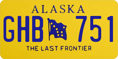 AK license plate GHB751