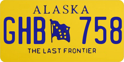 AK license plate GHB758
