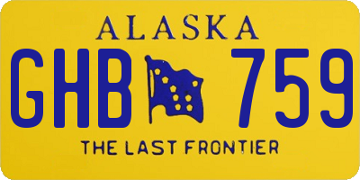 AK license plate GHB759