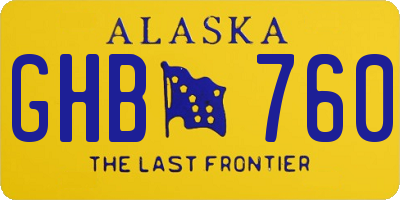 AK license plate GHB760