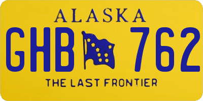 AK license plate GHB762
