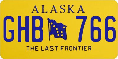 AK license plate GHB766