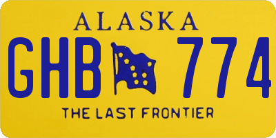 AK license plate GHB774