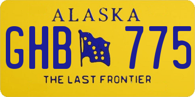AK license plate GHB775