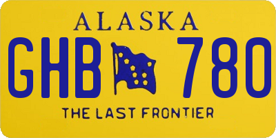 AK license plate GHB780