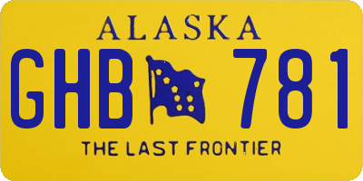 AK license plate GHB781