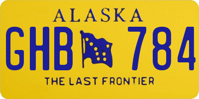 AK license plate GHB784