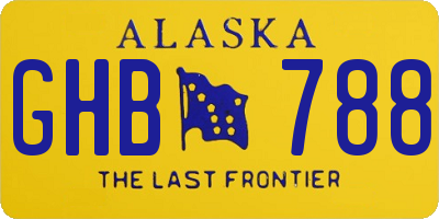 AK license plate GHB788
