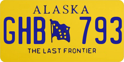AK license plate GHB793
