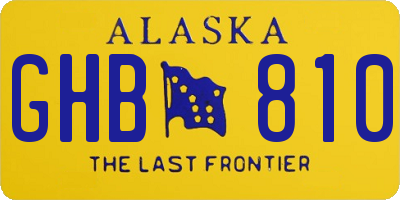 AK license plate GHB810