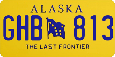 AK license plate GHB813