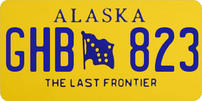 AK license plate GHB823