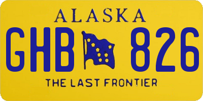AK license plate GHB826
