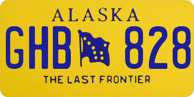 AK license plate GHB828