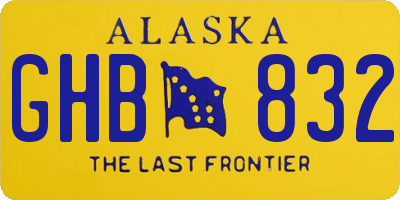 AK license plate GHB832