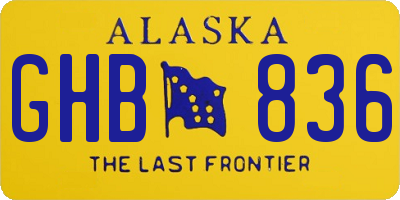 AK license plate GHB836