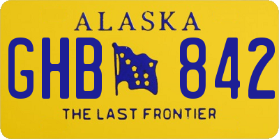 AK license plate GHB842