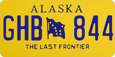 AK license plate GHB844