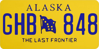 AK license plate GHB848