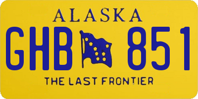 AK license plate GHB851