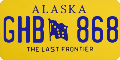 AK license plate GHB868
