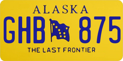 AK license plate GHB875