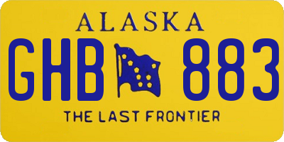 AK license plate GHB883