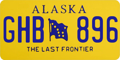 AK license plate GHB896