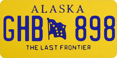 AK license plate GHB898